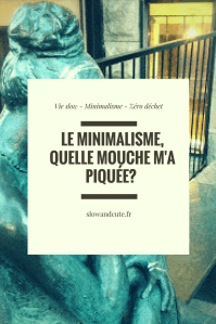 Le minimalisme, quelle mouche m'a piquée?
