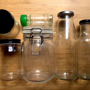 Contenants en verre (récup + neuf)